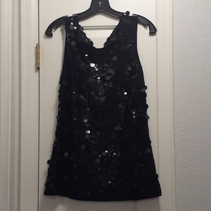 INC Black Sequins Tunic Top New w/o tags